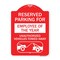 Signmission Reserved Parking for Employee of the Year Unauthorized Vehicles Towed Away, A-DES-RW-1824-23108 A-DES-RW-1824-23108 - alternate 1